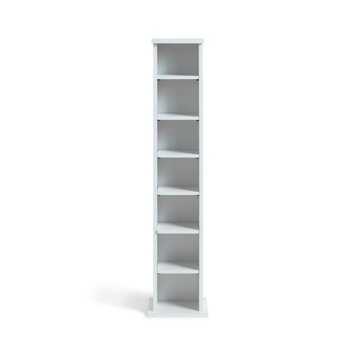 Home Maine CD and DVD Storage Unit - White Wood Effect