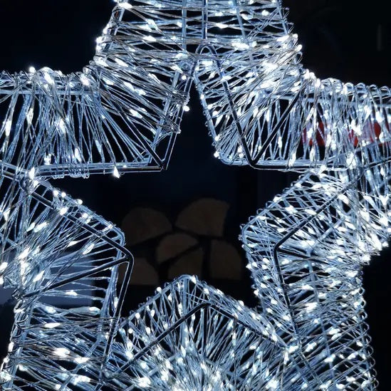 Premier Decorations Silver Christmas Star Decoration