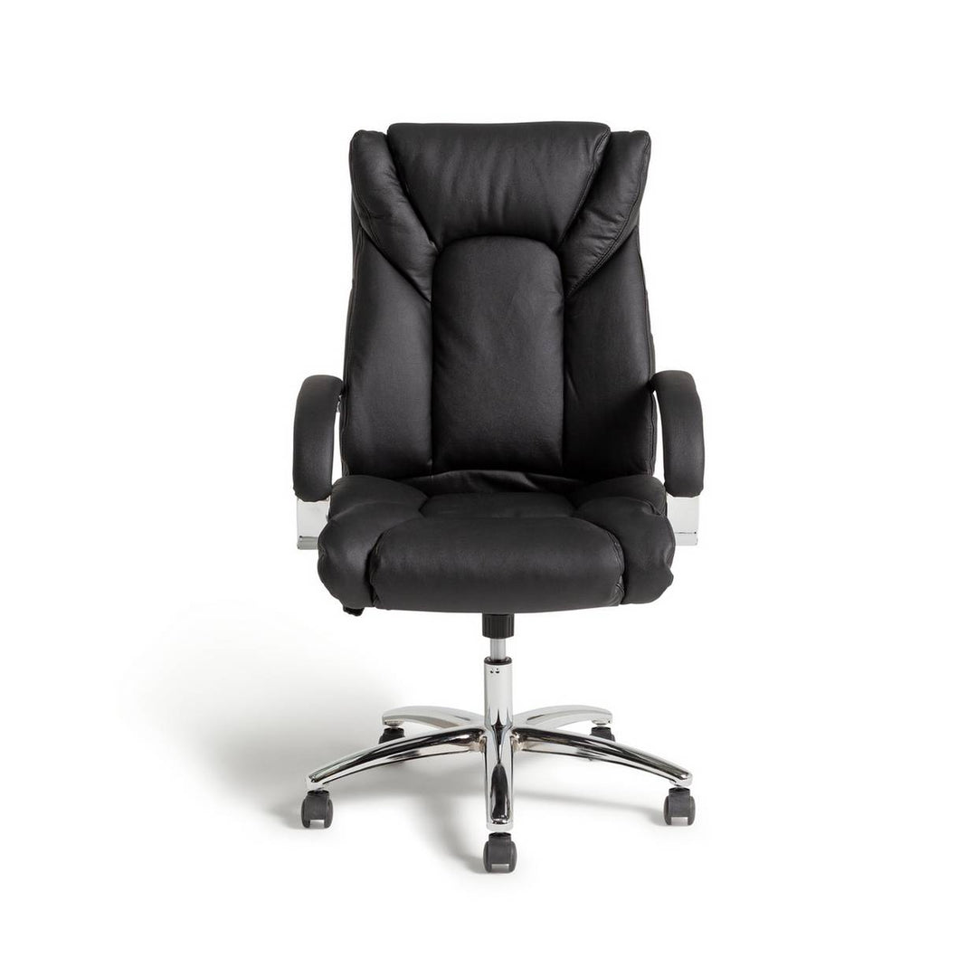 Habitat Leather Mix Manager Office Chair - Black