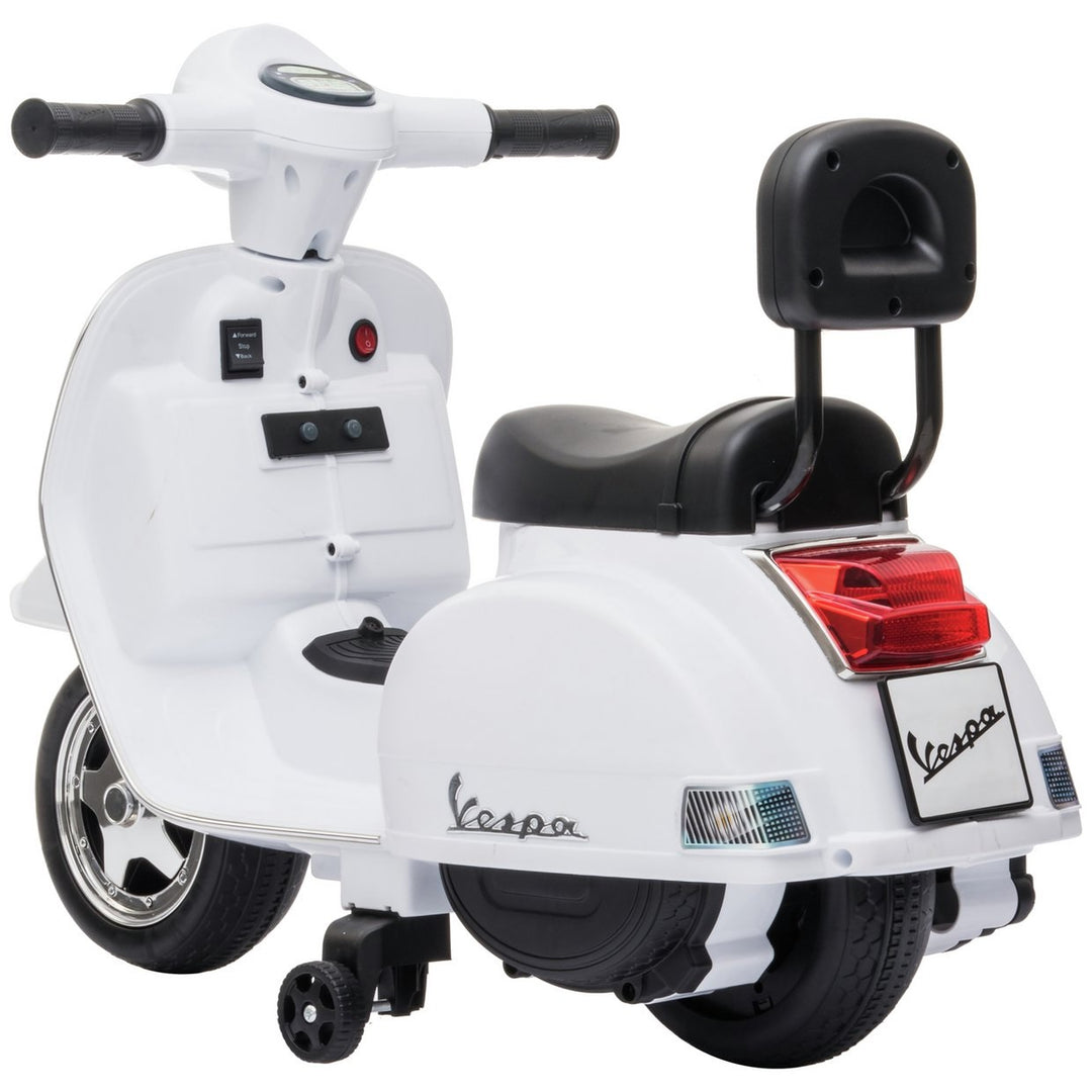 Vespa Licensed Kids Ride On Motorcycle 6V - White