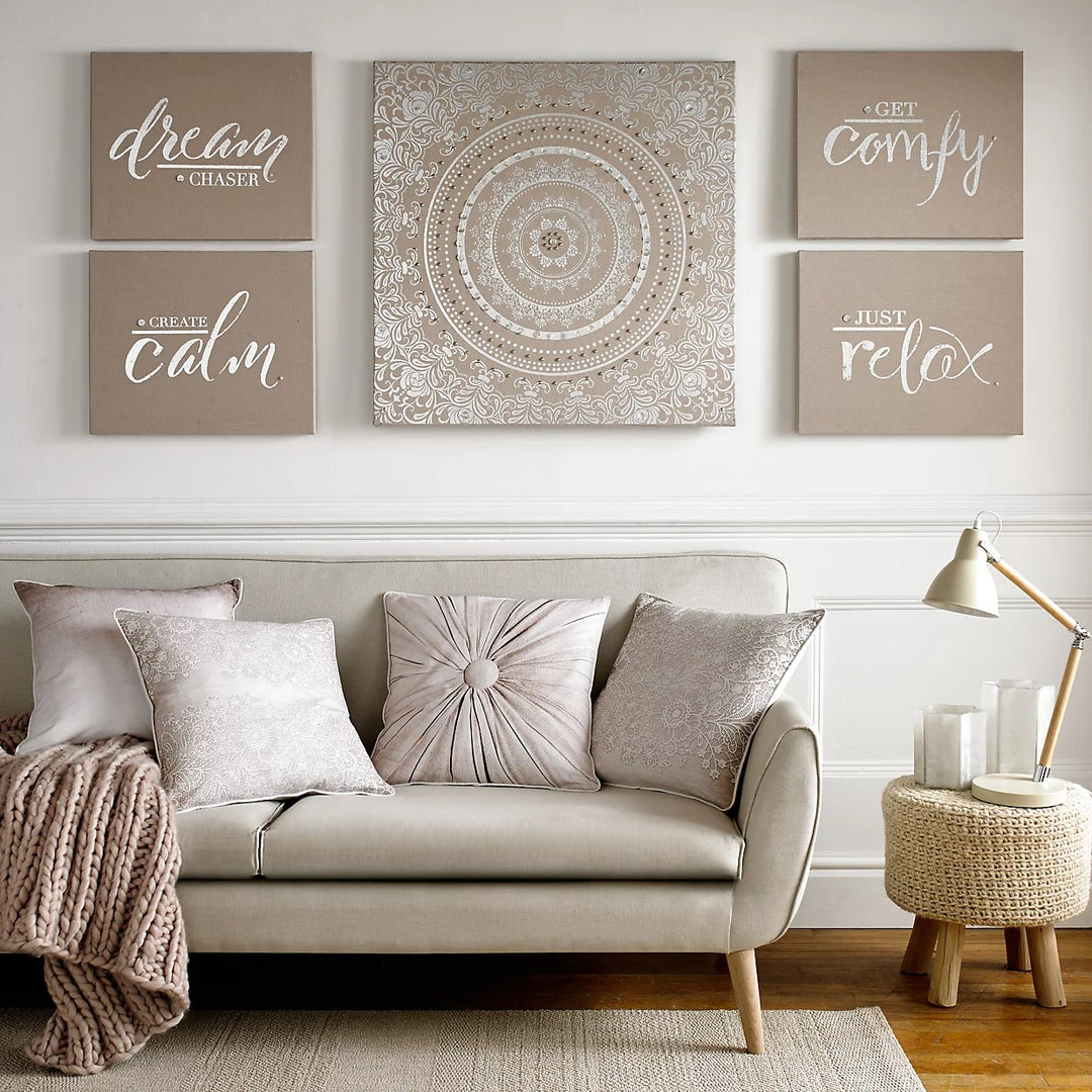 Embellished Cocoon Fabric Canvas Wall Art
