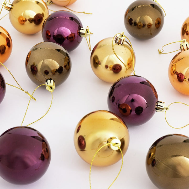 Habitat Pack of 24 Christmas Baubles - Jewel Tones