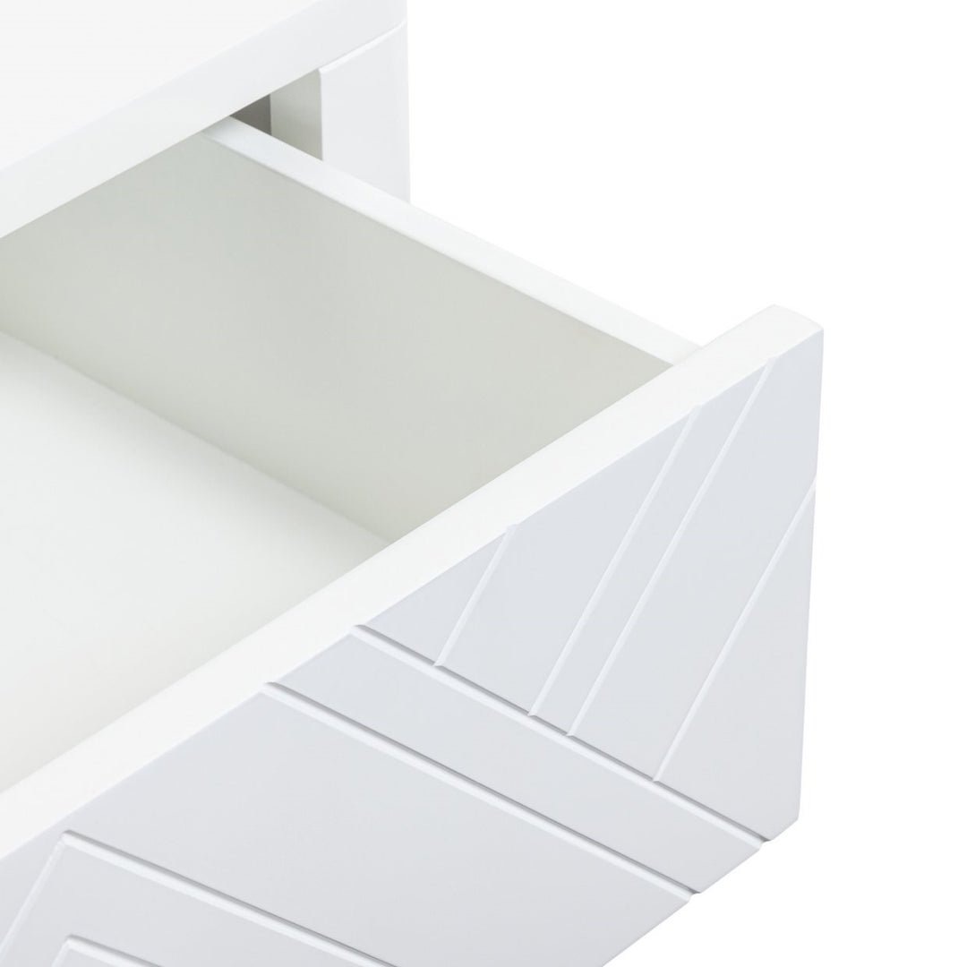 Habitat Barcelona 1 Drawer Bedside Table - White