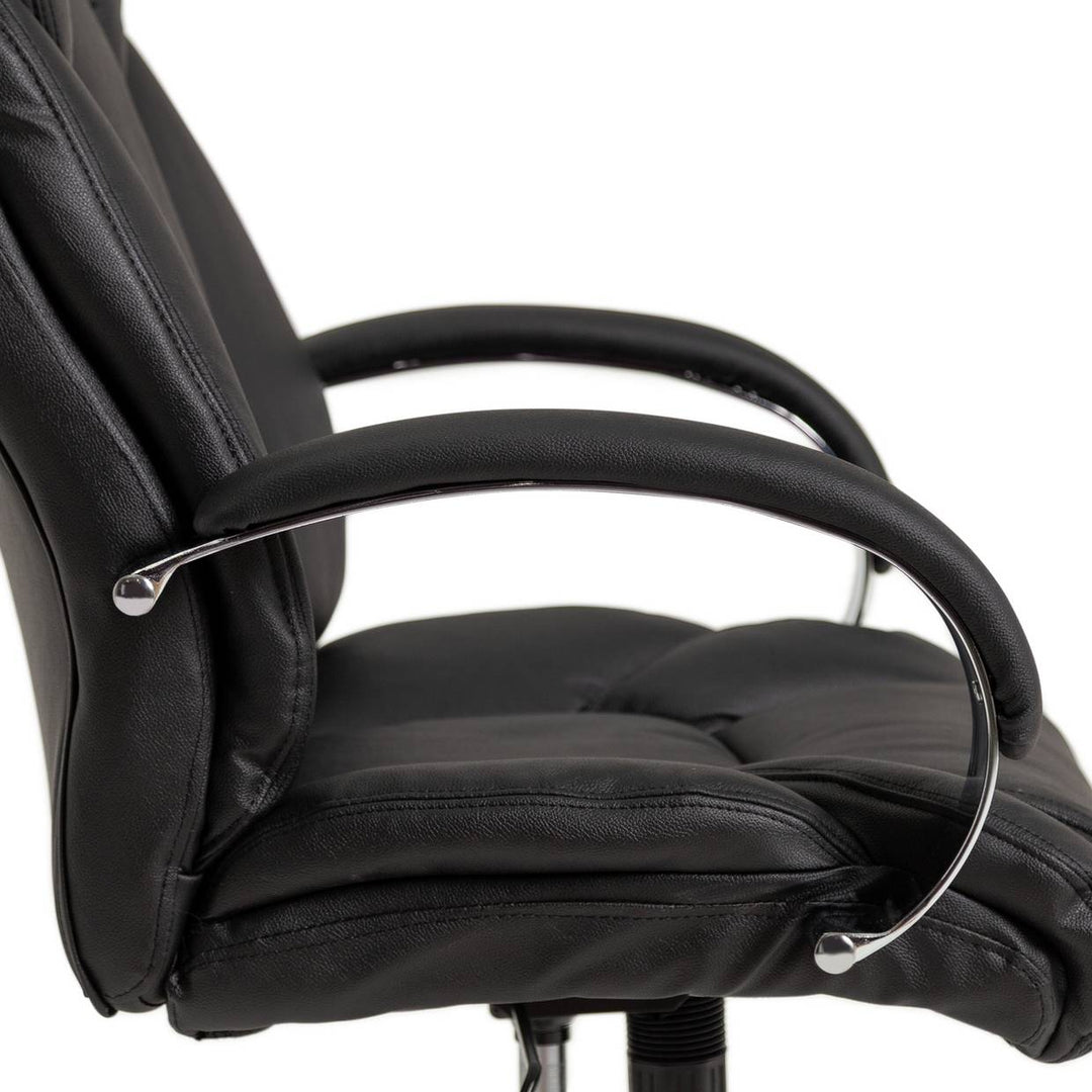 Habitat Leather Mix Manager Office Chair - Black