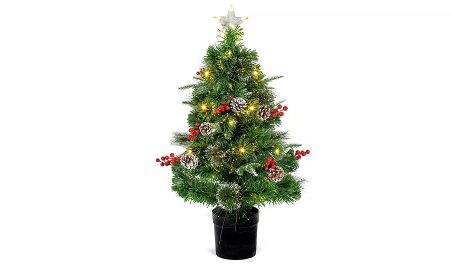 Premier Decorations 2ft Fibre Optic Christmas Tree