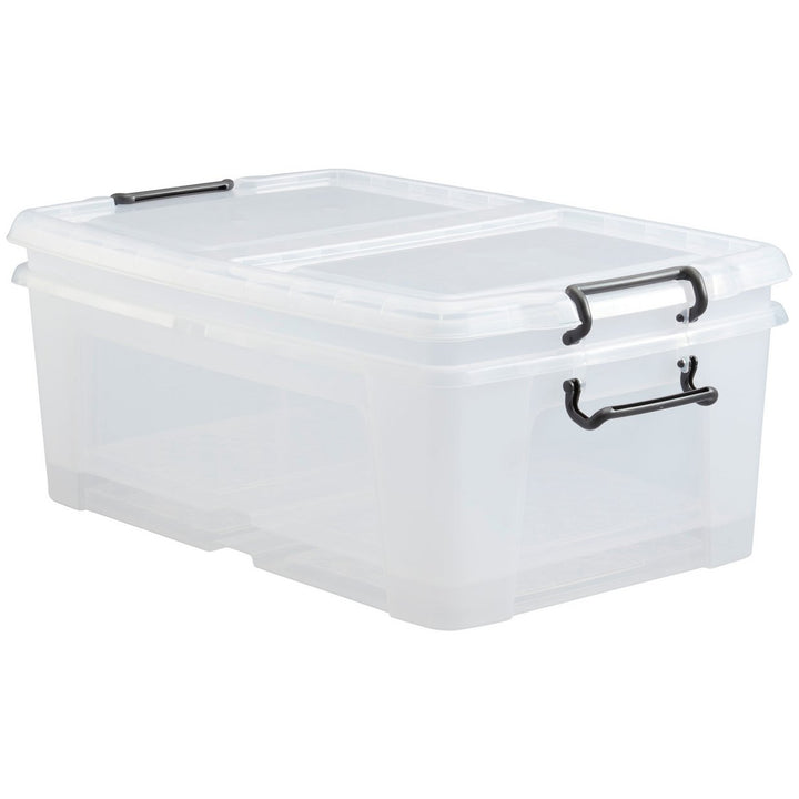 Strata Smart 2 x 50L Underbed Recycled Plastic Storage Boxes