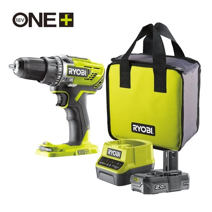 Ryobi R18DD3-120S 18V ONE+ Cordless Drill Driver Starter Kit (1 x 2.0Ah)