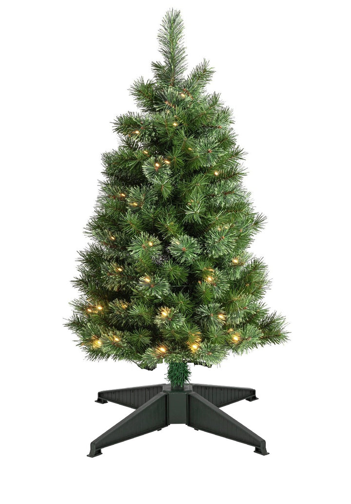 Habitat 4ft Pre lit Natural Look Small Christmas Tree