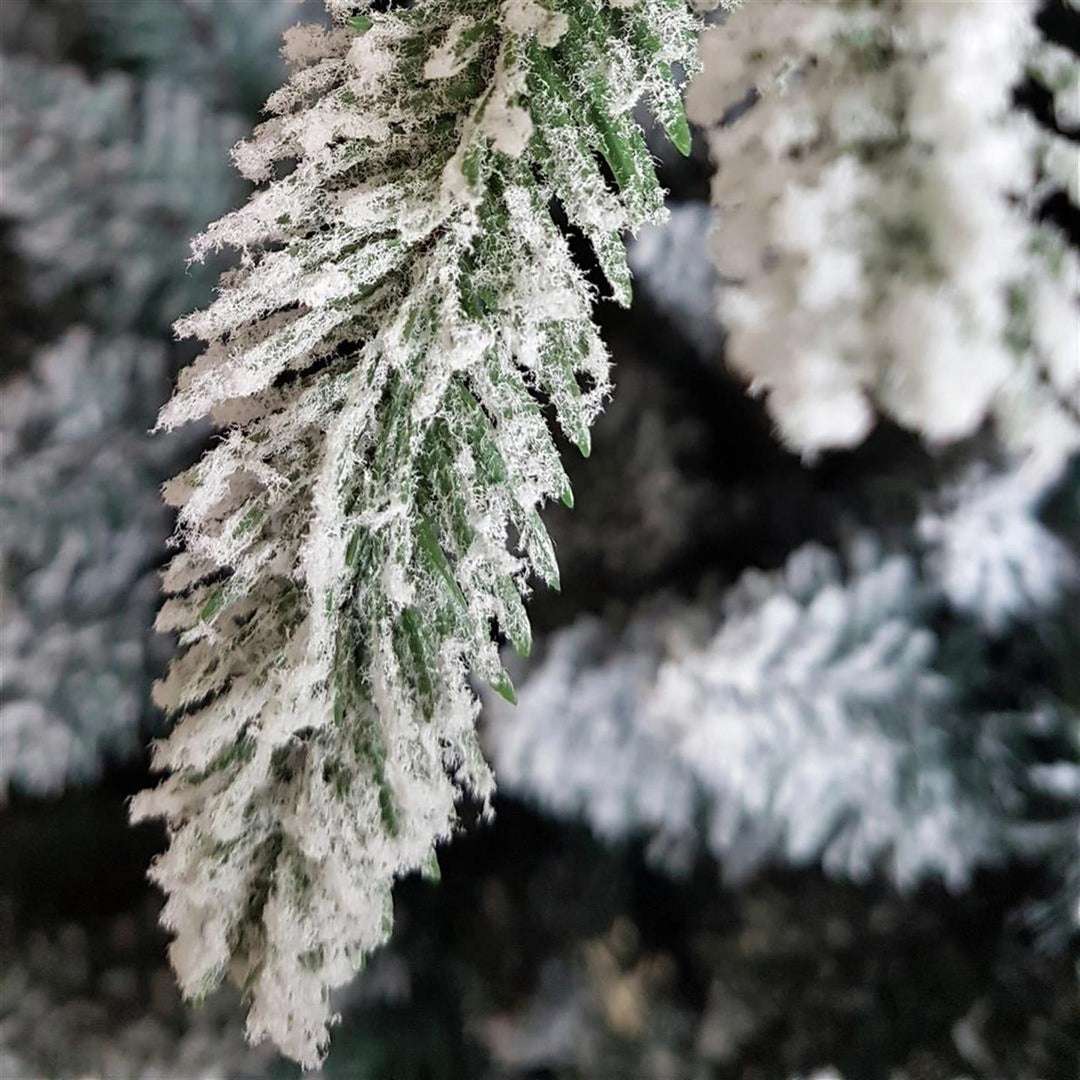 Premier Decorations Flocked Lapland Spruce Christmas Tree - 5ft