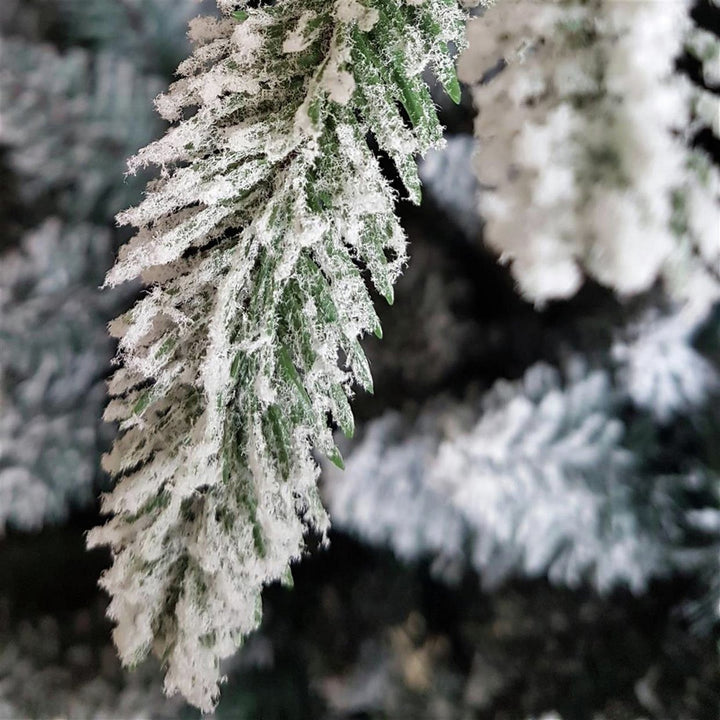 Premier Decorations Flocked Lapland Spruce Christmas Tree - 5ft