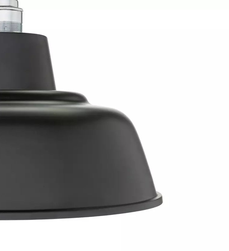 Habitat Core Metal Pendant Shade - Jet Black