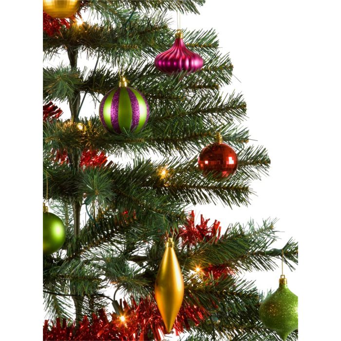 Home Green Ready to Dress Merry Brights Retro Christmas Tree With Decorations - 6ft