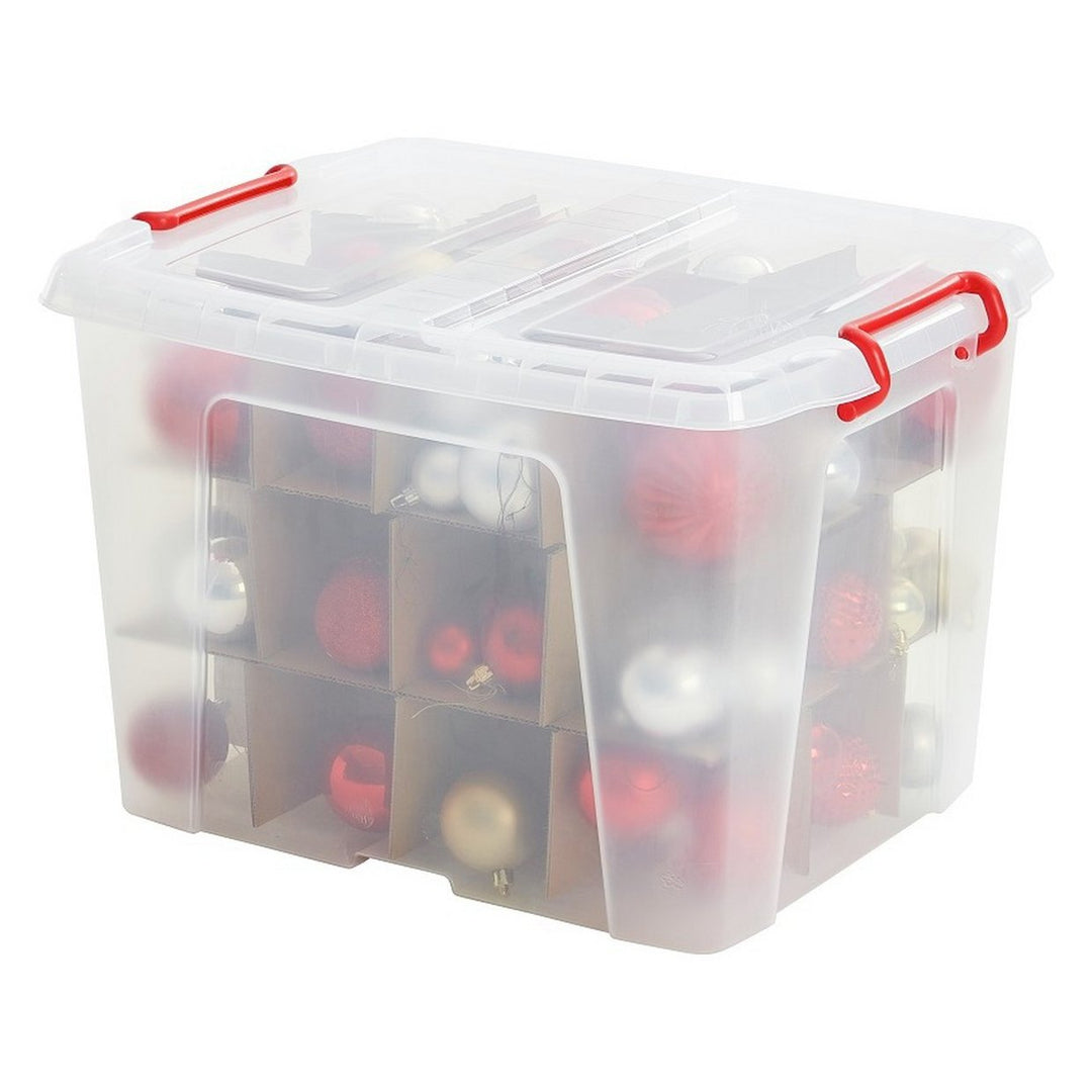 Strata Smart 40L Bauble Plastic Storage boxes with Dividers