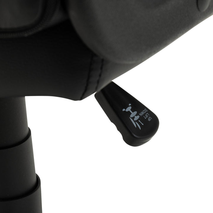 Home Faux Leather Office Gaming Chair - Black