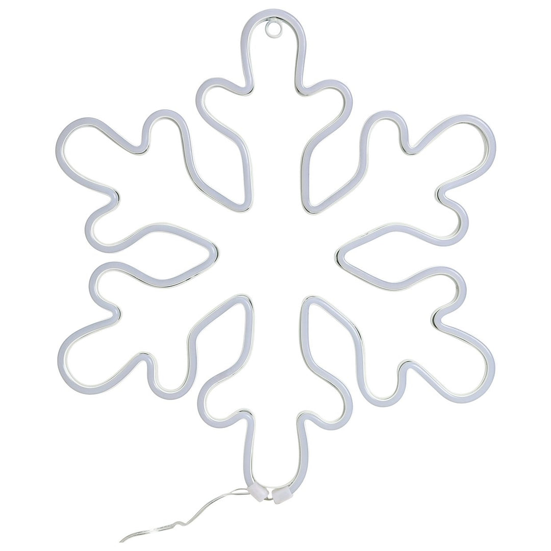 Habitat White Neon Snowflake Christmas Light Decoration