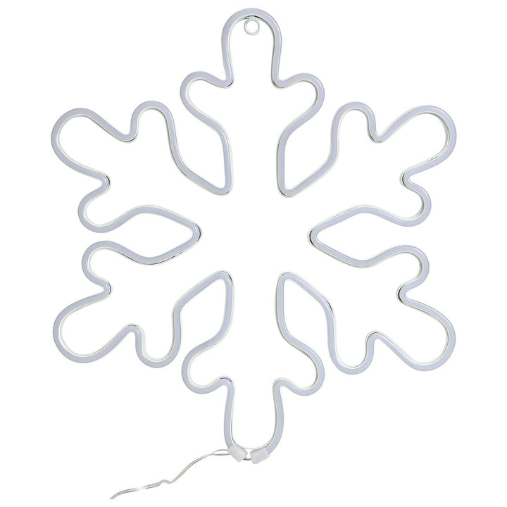 Habitat White Neon Snowflake Christmas Light Decoration