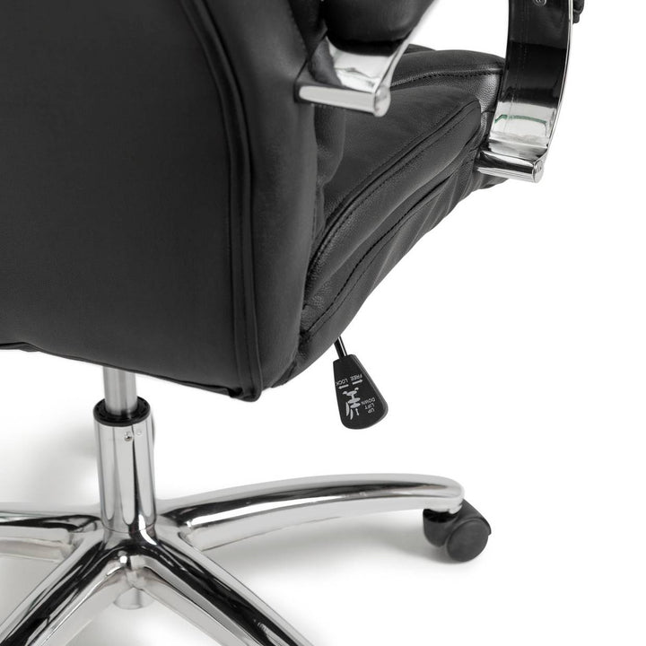Habitat Leather Mix Manager Office Chair - Black