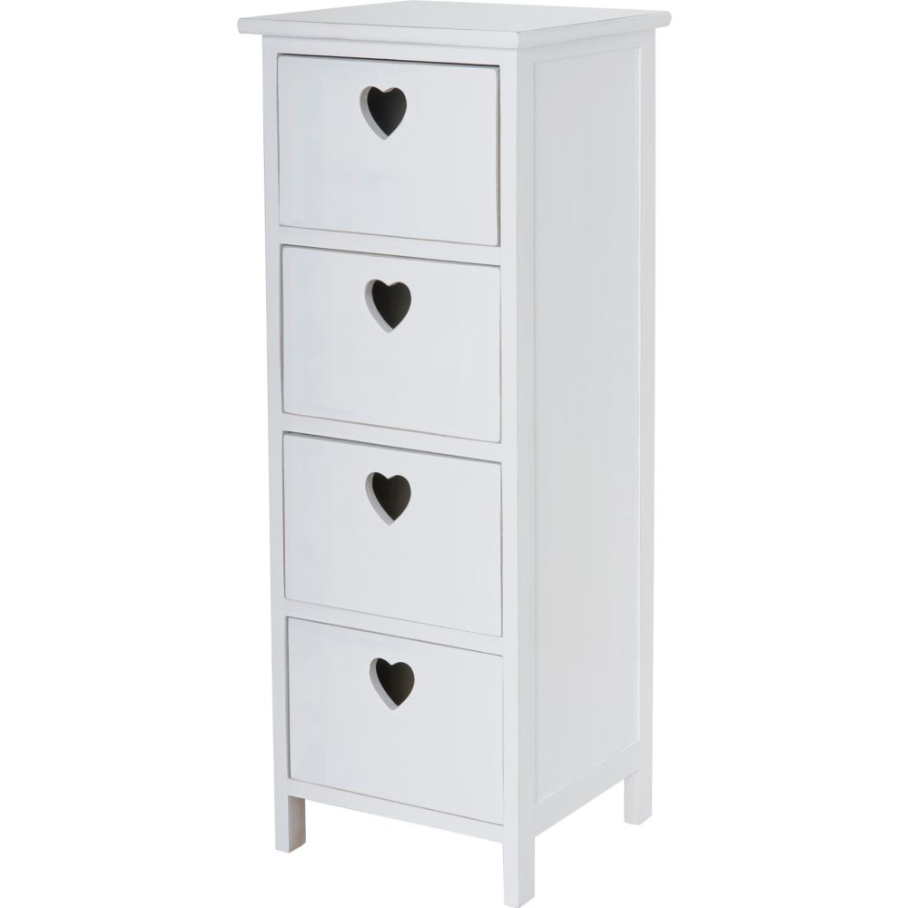 Home Edie 4 Drawer Storage Unit – White