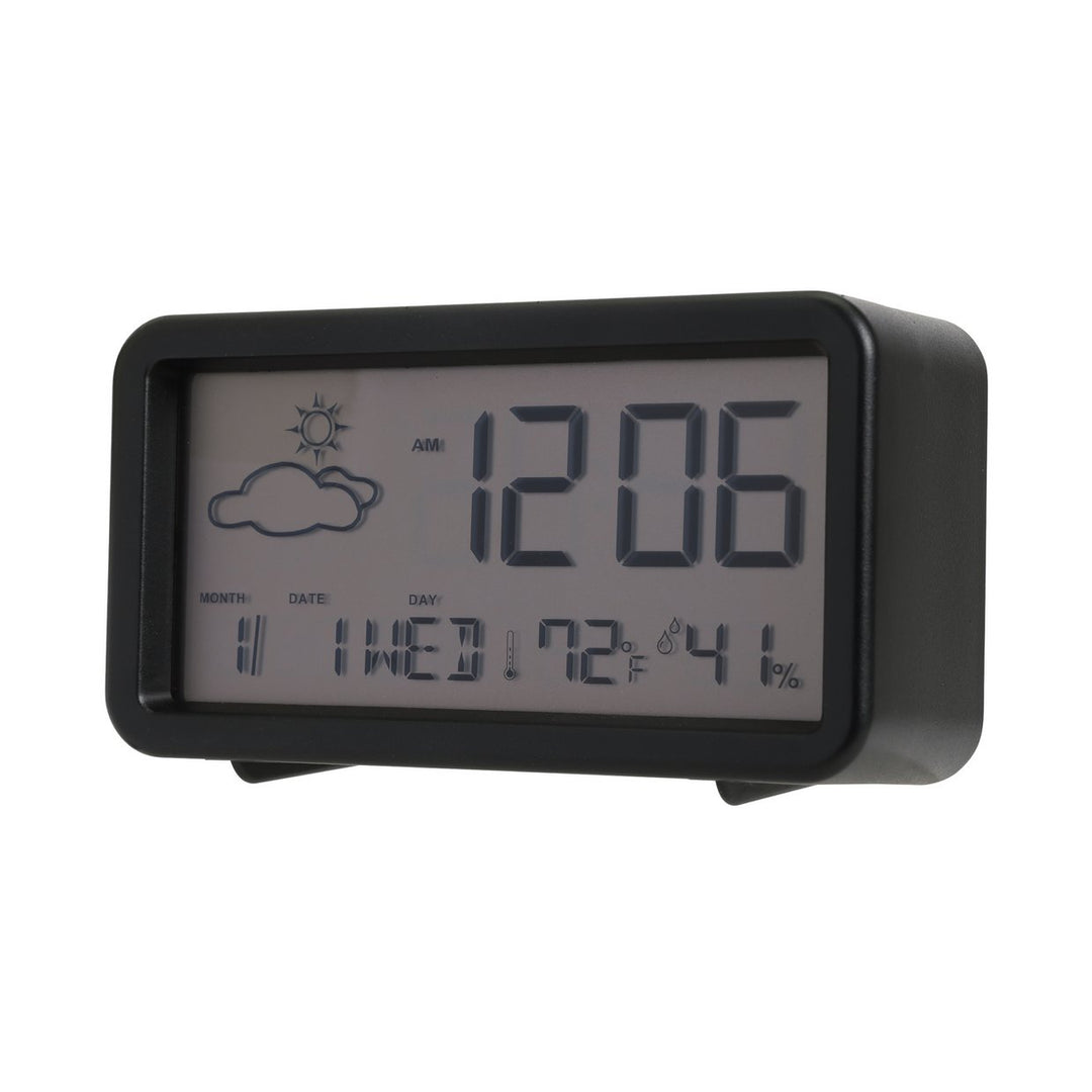 Constant LCD Display Digital Alarm Clock - Black
