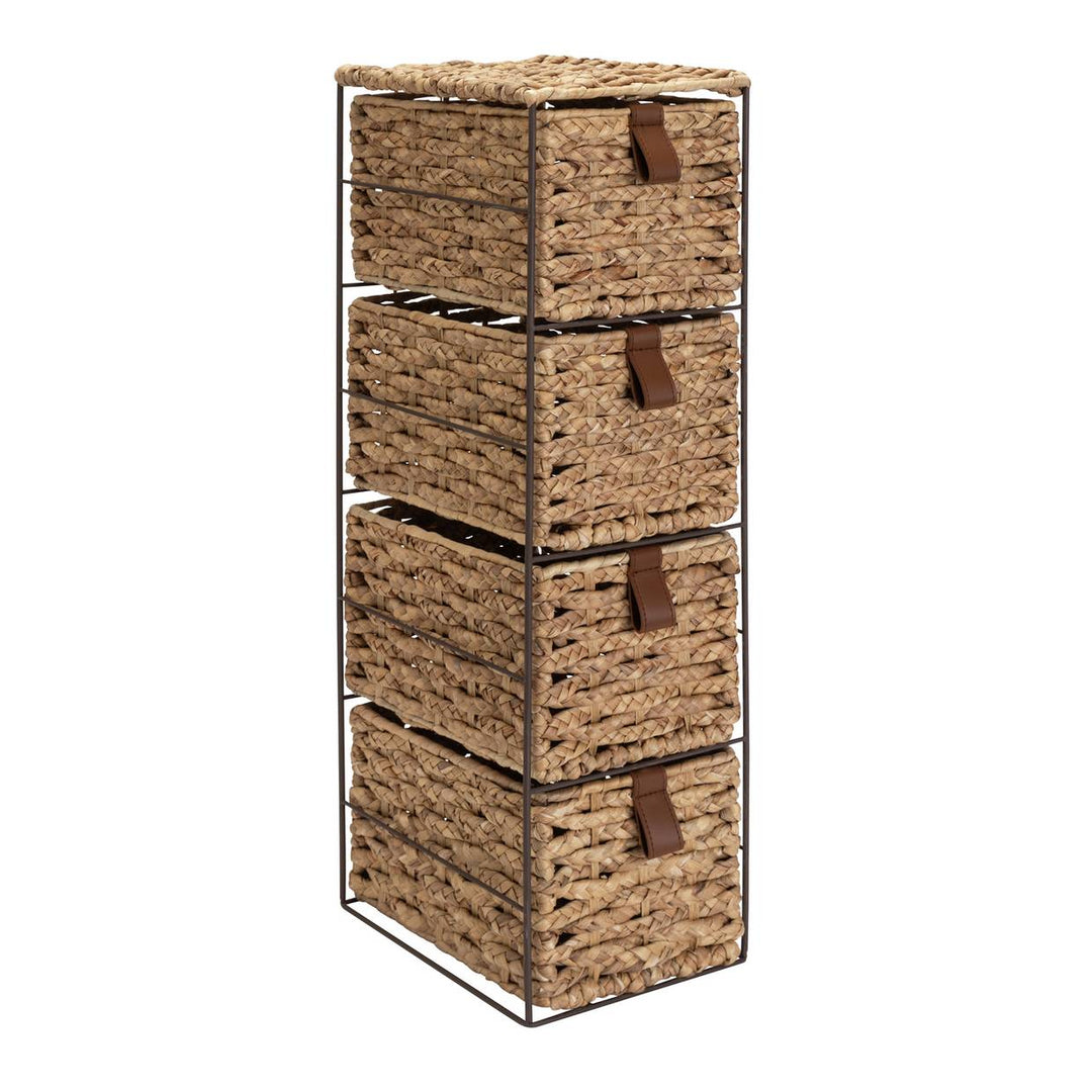 Home 4 Drawer Slim Bathroom Storage Unit - Natural