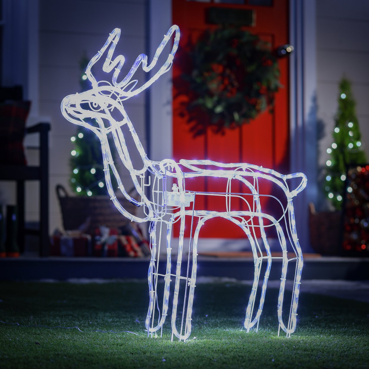Habitat Animated LED Grazing Reindeer Christmas Decoration