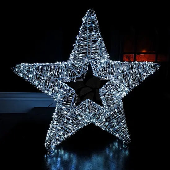 Premier Decorations Silver Christmas Star Decoration