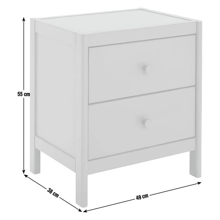 Habitat Bronte 2 Drawer Bedside Table - Green