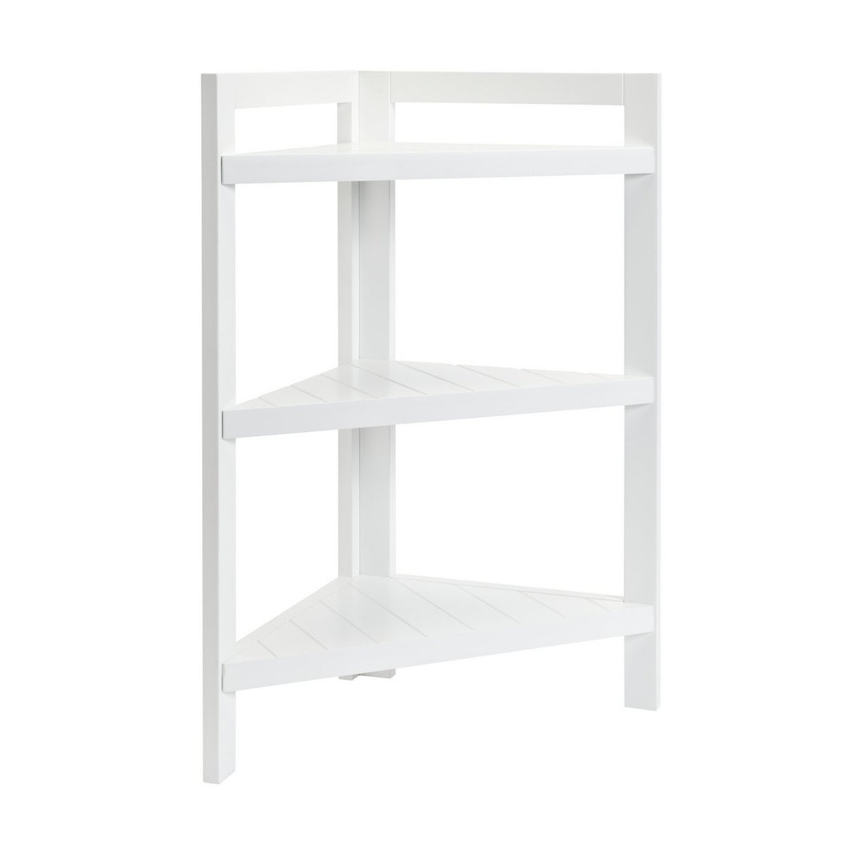 Home 3 Tier Bathroom Corner Shelf Unit - White