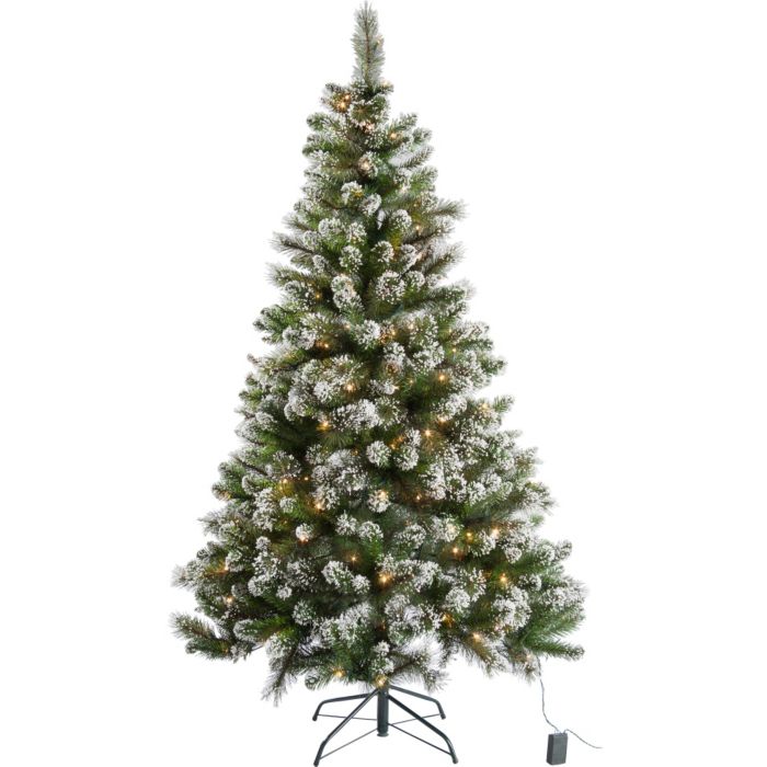 Habitat 6ft Pre-Lit Snow Tipped Christmas Tree - Green	
