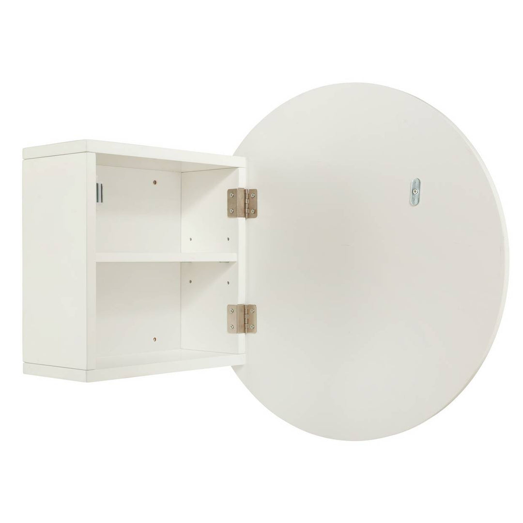 Home Round Mirrored Wall Cabinet
