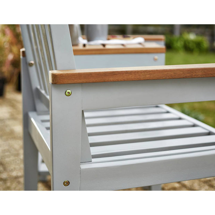 Home Wooden Garden Love Seats - Grey
