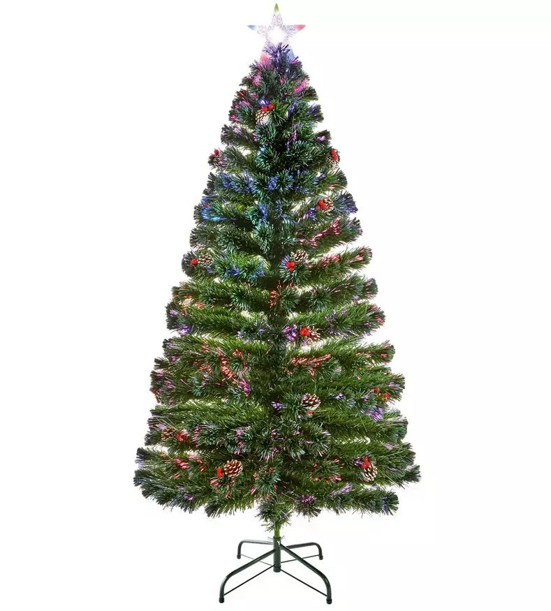 Premier Decorations 6ft Fibre Optic Christmas Tree