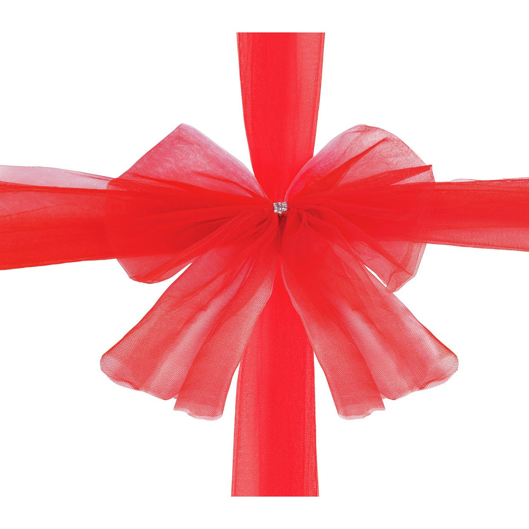 Home Christmas House Door Bow - Red