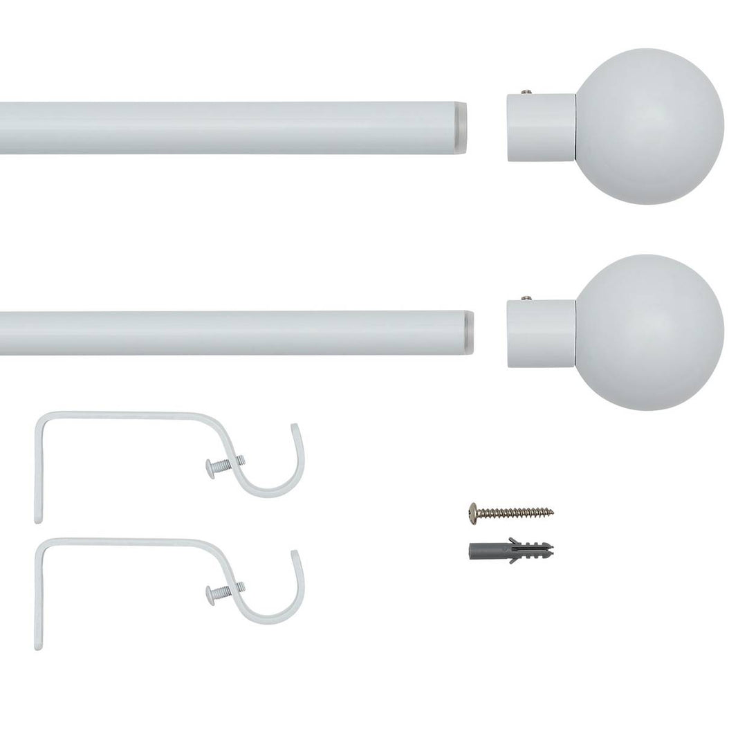 Home Essentials White Extendable Curtain Pole - 70cm - 120cm