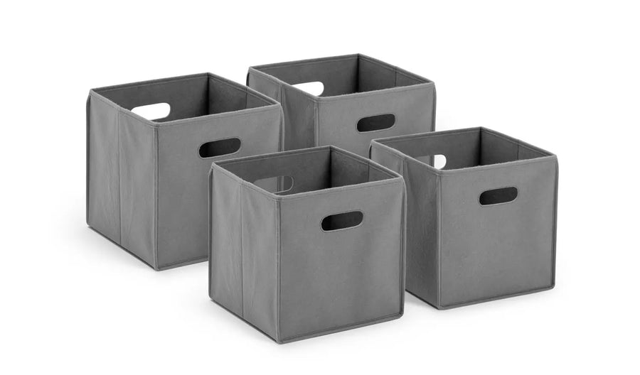 Habitat Set of 4 Felt Square Boxes - Grey