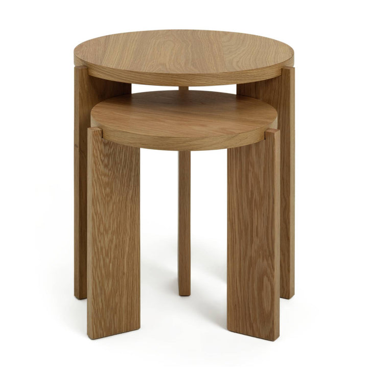 Habitat Xylo Nest of 2 Tables - Oak