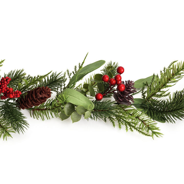 Home Traditional Red Berries Christmas Garland