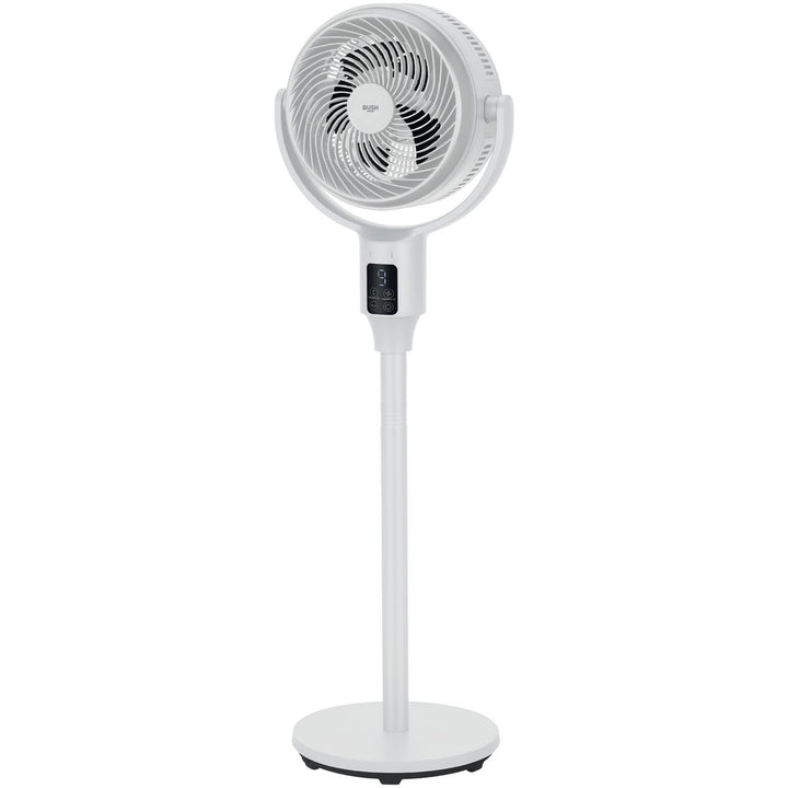 Bush 7 Inch 3D Circulation White Pedestal Fan with Remote Control