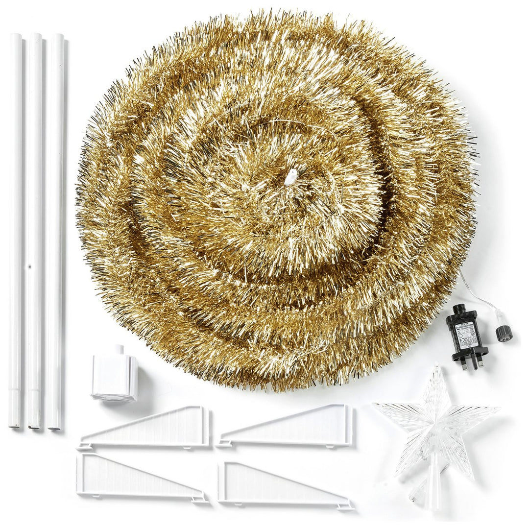 Premier Decorations 6ft Pop Up Slim Christmas Tree - Gold