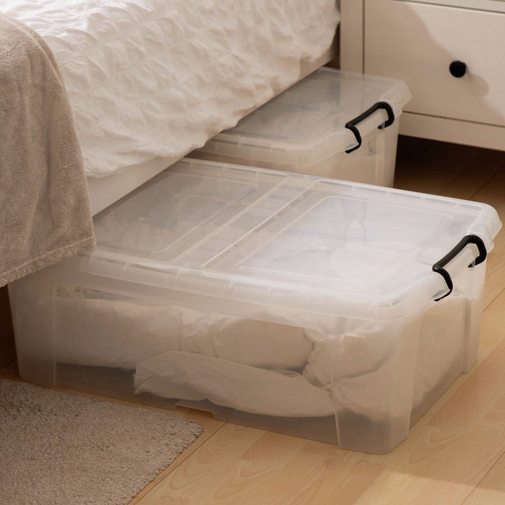 Strata Smart 2 x 50L Underbed Recycled Plastic Storage Boxes