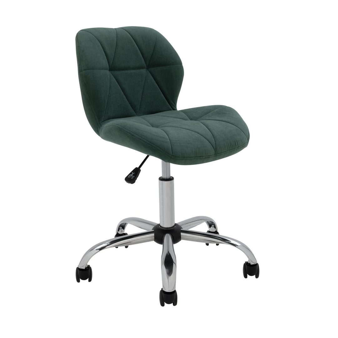 Home Boutique Velvet Office Chair - Green