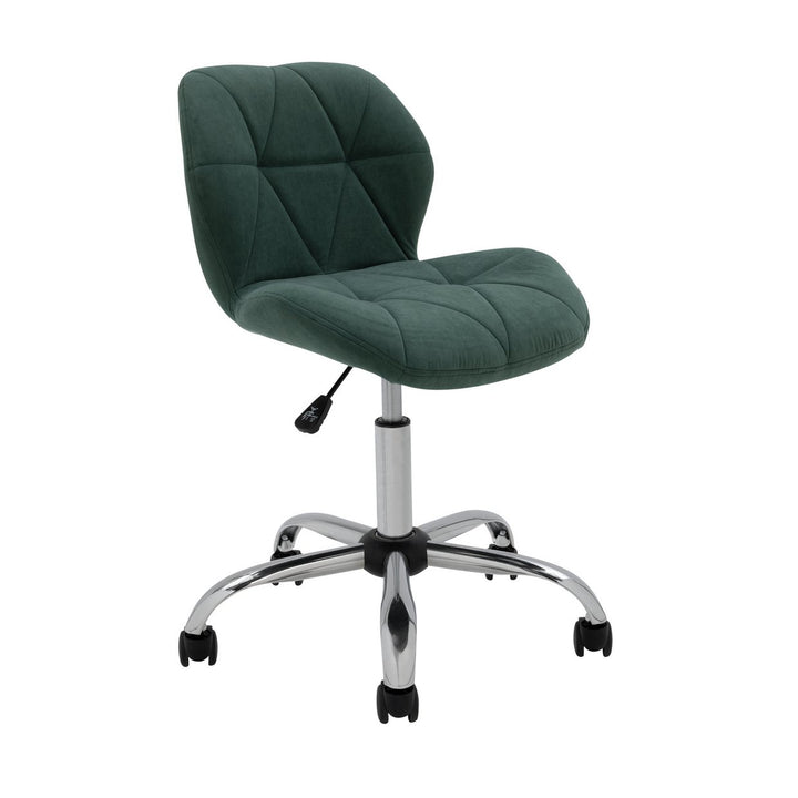 Home Boutique Velvet Office Chair - Green