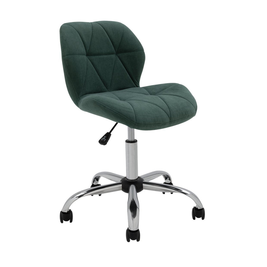 Home Boutique Velvet Office Chair - Green