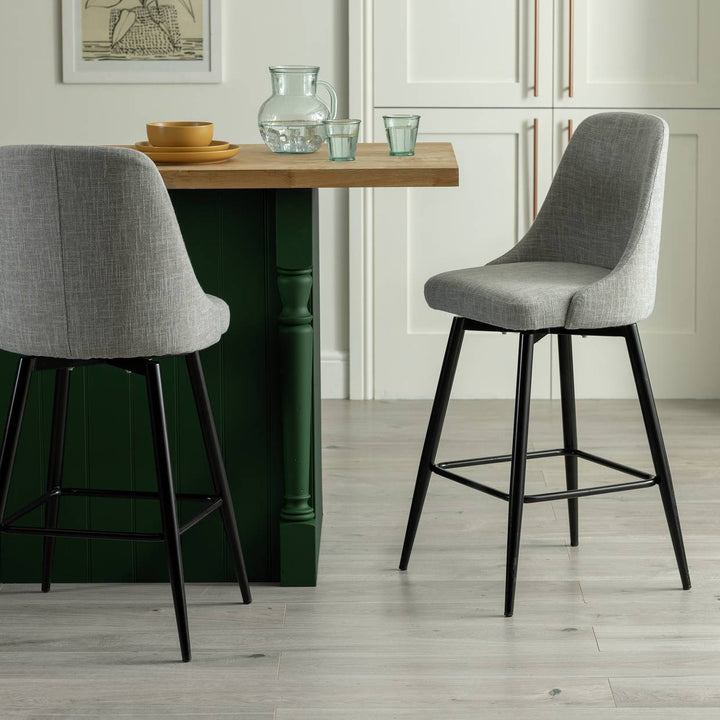Habitat Huck Fabric Counter Bar Stool - Grey