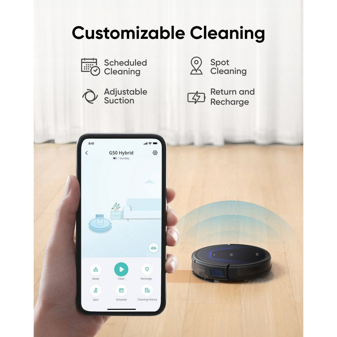 eufy G50 Hybrid Robot Vacuum and Mop Auto-Detangle Brush