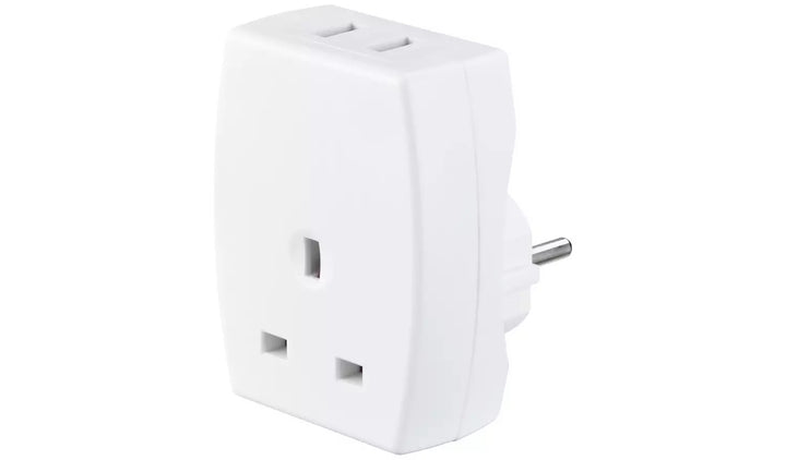 Masterplug USB and UK to European Travel Adaptor