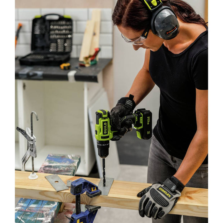 Guild 18V Cordless Impact Drill with 100 Accessories - 2.0AH