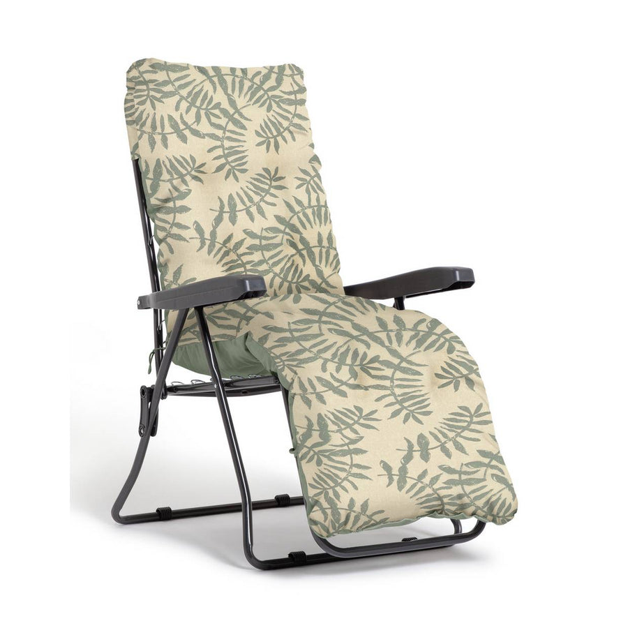 Home Lino Leaf Garden Chair Cushion - Green
