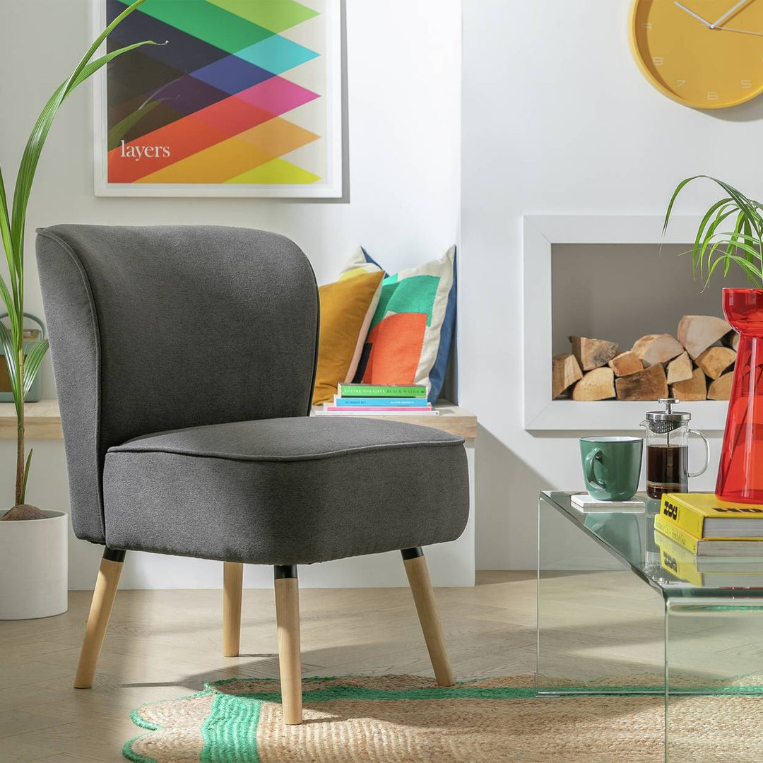 Habitat Eppy Fabric Accent Chair - Charcoal