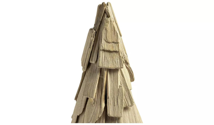 Habitat Whitewash Wooden Tabletop Tree Christmas Decoration